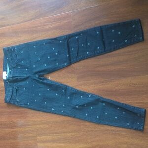 Current/Elliott The Stiletto washed black w mini stars Size 29